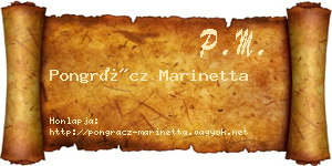 Pongrácz Marinetta névjegykártya